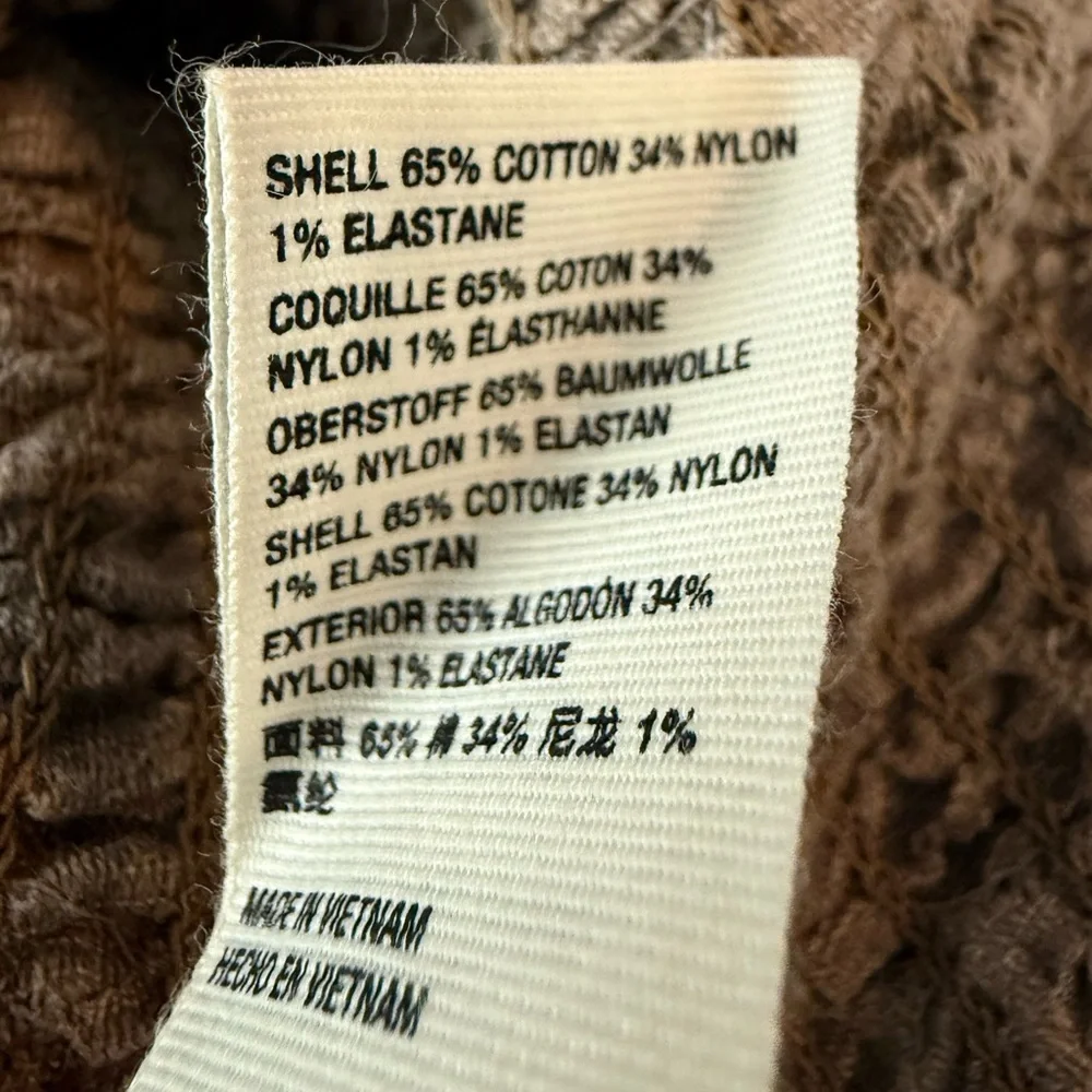 Free People Textured Earthy Neutral Knit Boho Chic Top Size L - Picture 5 of 5